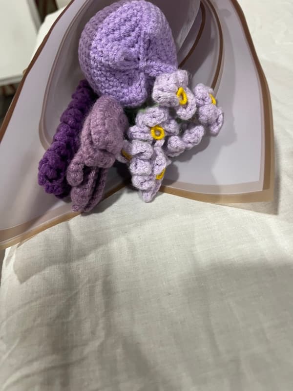 Knitted lavender bouquet